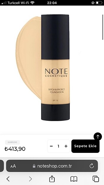 Note Detox& Protect fondöten 01