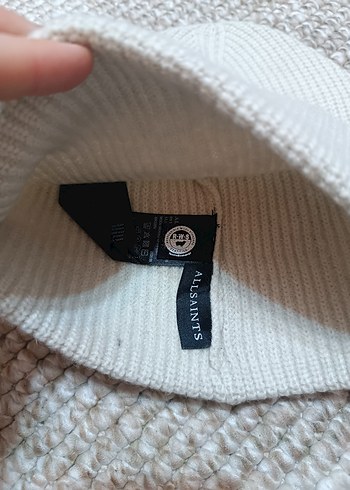 Unisex Krem Yün Örgü Bere - Görsel 3