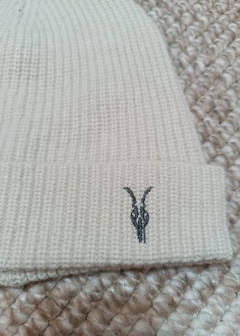 Unisex Krem Yün Örgü Bere - Görsel 2