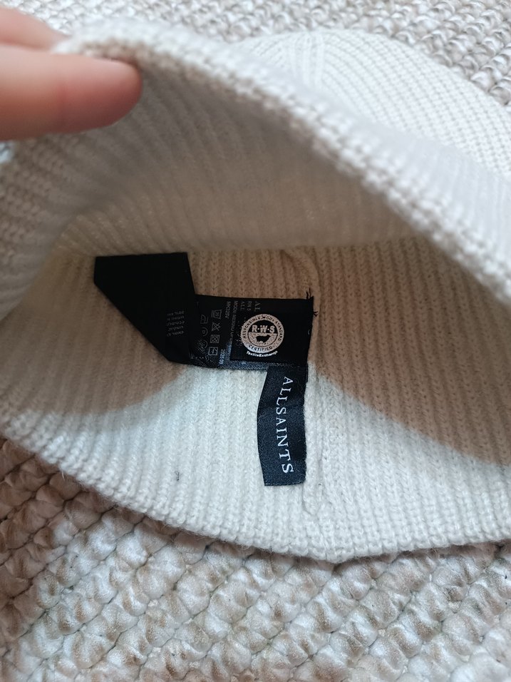 Unisex Krem Yün Örgü Bere - Görsel 3