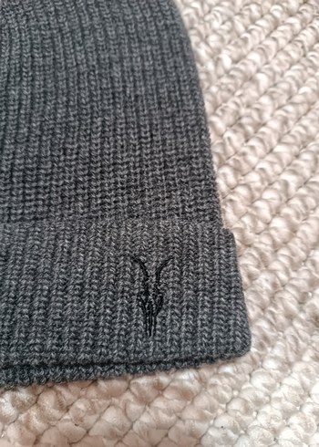 Gri Unisex Yün Örgü Bere - Görsel 2