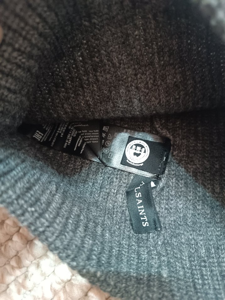 Gri Unisex Yün Örgü Bere - Görsel 3