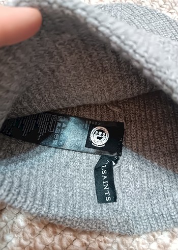 Unisex Gri Örgü Yün Bere - Görsel 3