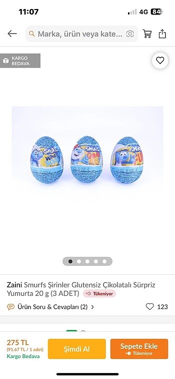 ŞİRİNLER SÜRİZ YUMURTA