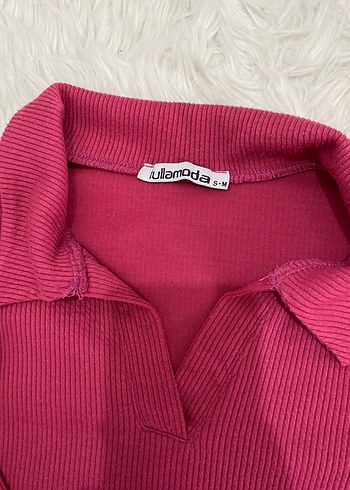 Pembe uzun kollu body - Görsel 2