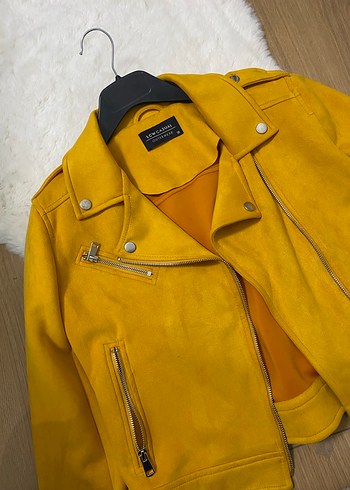 Lcw Sarı Süet Deri Ceket - Görsel 2