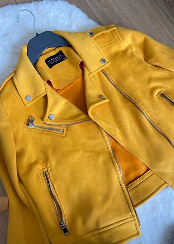 Lcw Sarı Süet Deri Ceket - Görsel 5