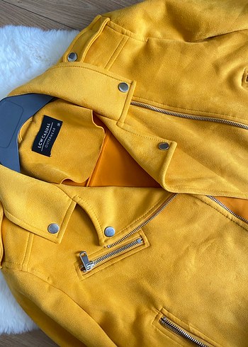 Lcw Sarı Süet Deri Ceket - Görsel 6