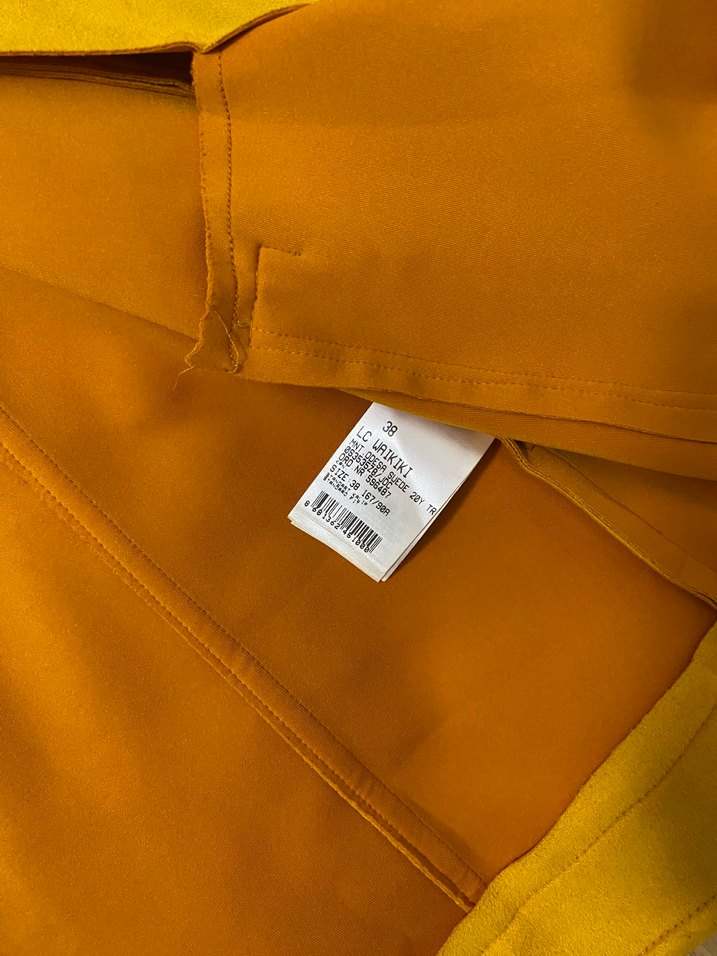 Lcw Sarı Süet Deri Ceket - Görsel 3