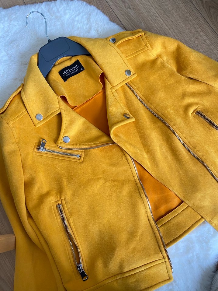 Lcw Sarı Süet Deri Ceket - Görsel 5
