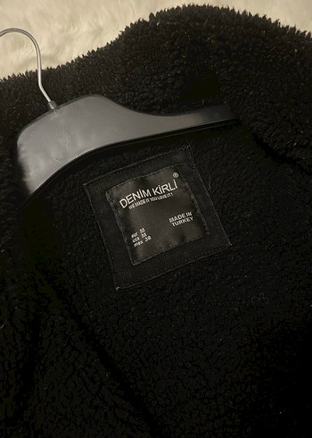 Siyah Kadın Kot Ceket, Kürklü - Görsel 3