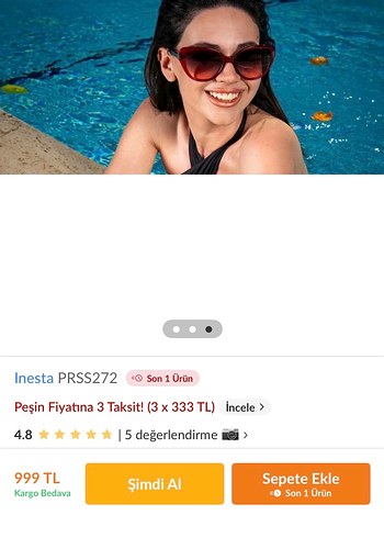 Klasik Bordo Kadın Güneş Gözlüğü - Görsel 2