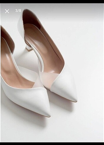 36 Beden Beyaz topuklu ayakkabı 