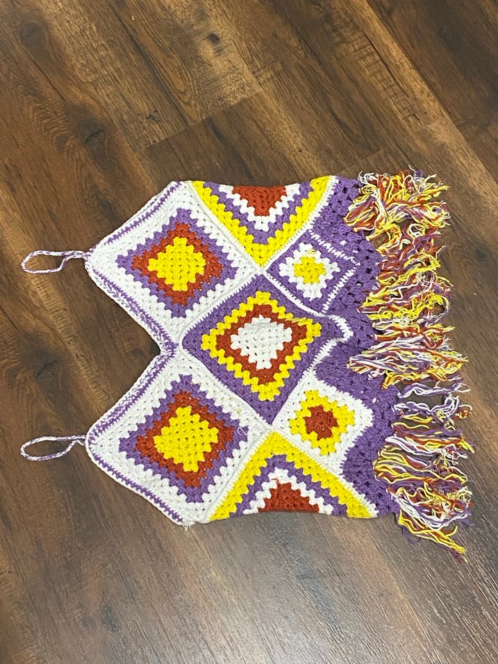 Renkli Nakışlı Kız Çocuk Örgü Panço - Görsel 3