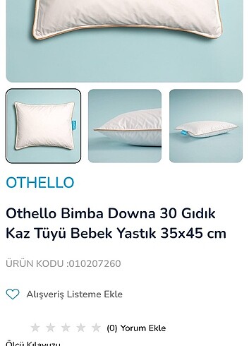 Othello bebek yastık 