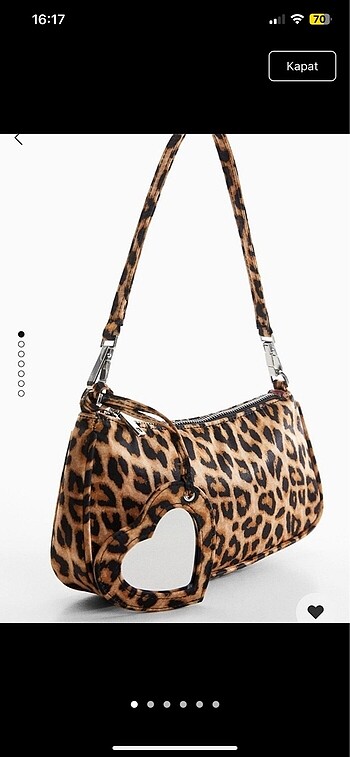 Mango leopar çanta