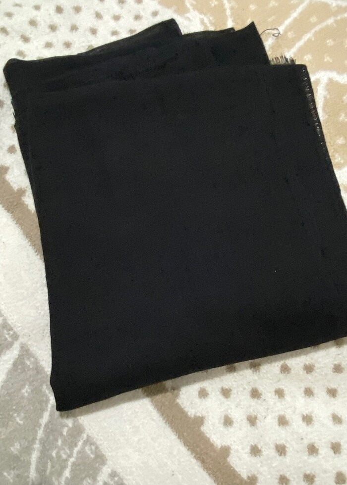 Siyah pamuklu sal - Görsel 2