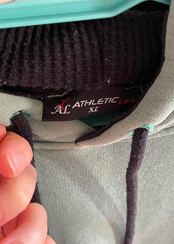 Yeşil içi polarlı sweatshirt - Görsel 2