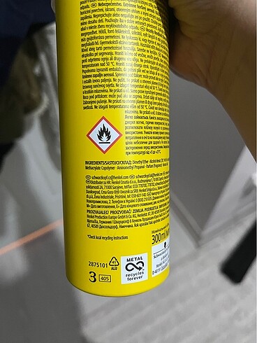 Beden schwarzkopf saç spreyi glued