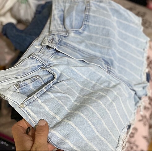 40 Beden mavi Renk Denim şort