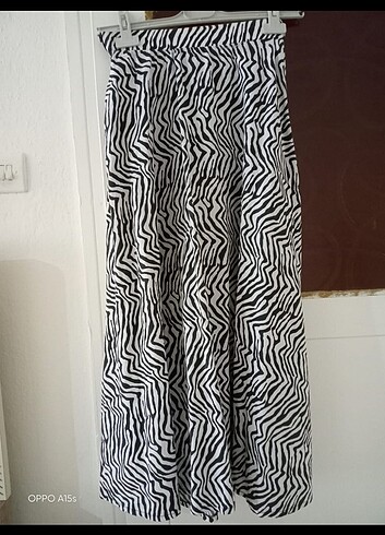 Zebra desen uzun etek