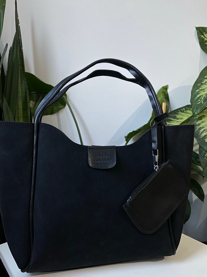 Siyah Süet Kadın Günlük Çanta - Görsel 3