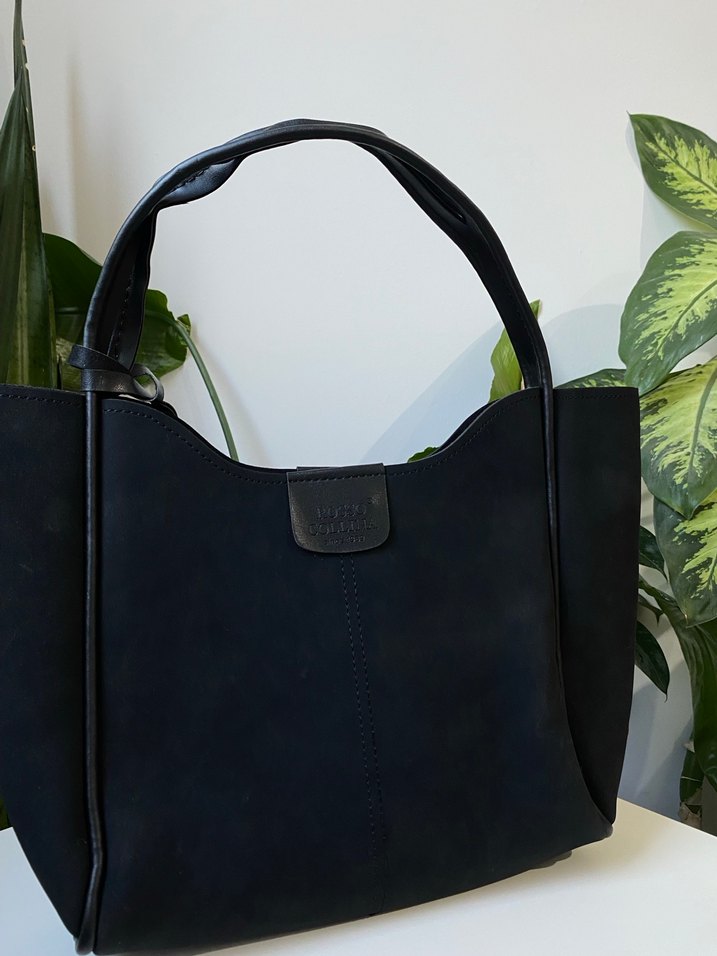 Siyah Süet Kadın Günlük Çanta - Görsel 2