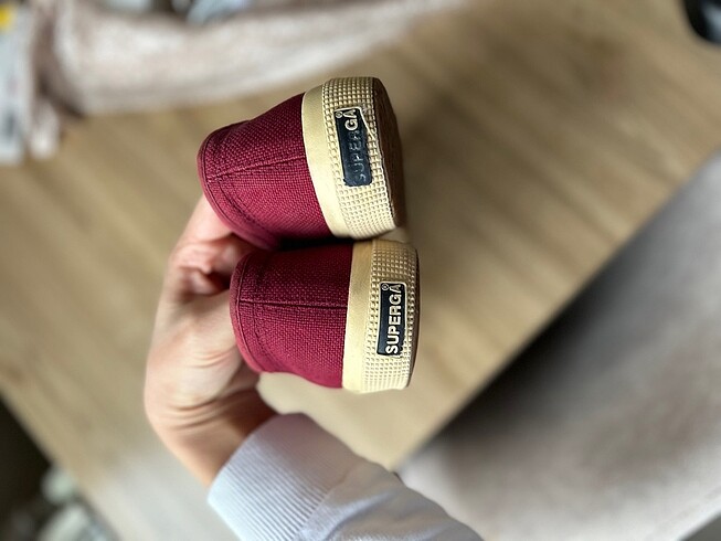 38 Beden bordo Renk Kadın Orjinal Bordo Superga