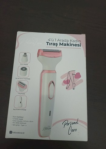 4'ü 1 Arada Kadın Tıraş Makinesi Pembe