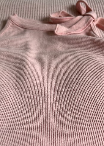 Pembe Halter Yaka crop top - Görsel 2