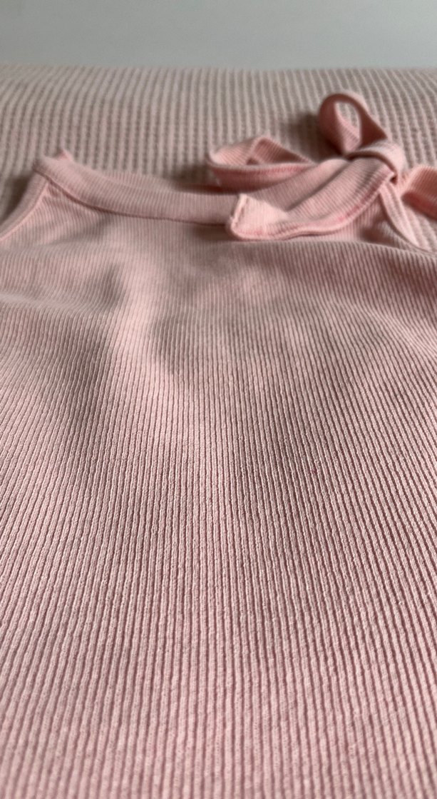 Pembe Halter Yaka crop top - Görsel 2