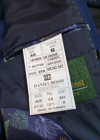 Lacivert Erkek Kruvaze Takım Elbise Ceket - Görsel 2