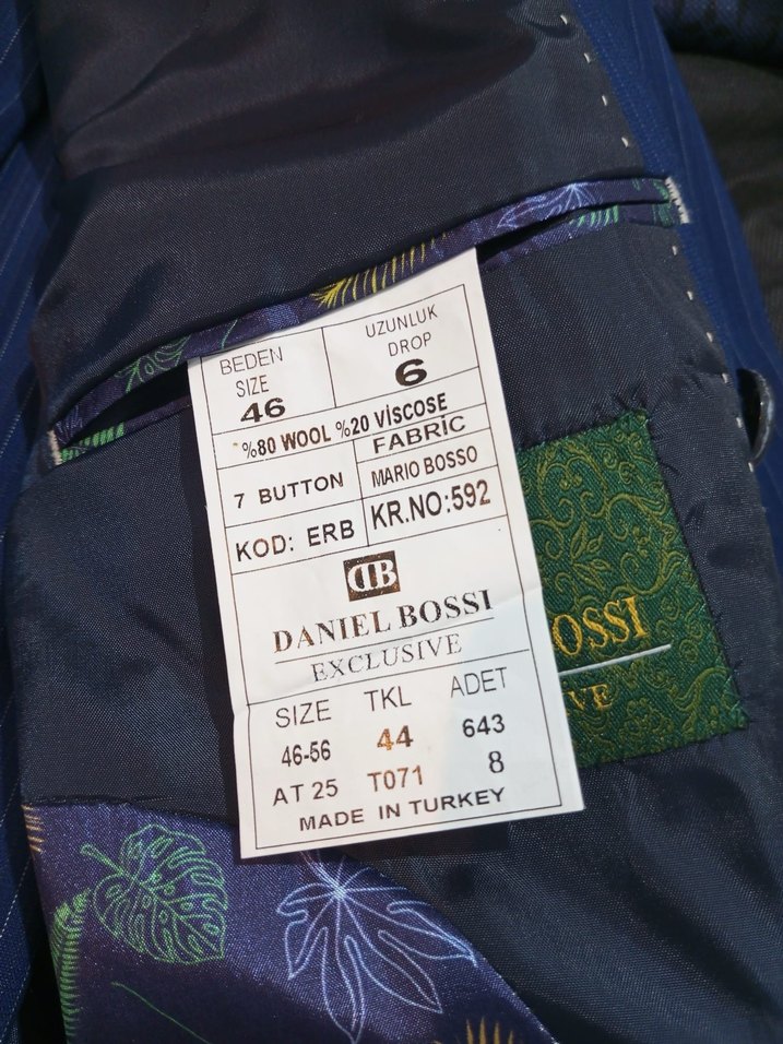 Lacivert Erkek Kruvaze Takım Elbise Ceket - Görsel 2