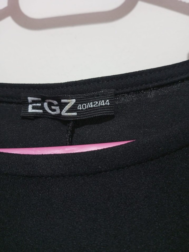 Siyah Uzun Kollu Düğmeli Kadın Triko Elbise - Görsel 2