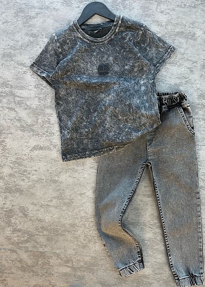 Boyboy yıkamalı kot takım - Görsel 2
