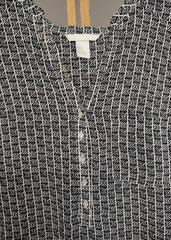 Gri Desenli Düğmeli gömlek - Görsel 2