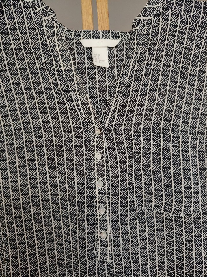 Gri Desenli Düğmeli gömlek - Görsel 2