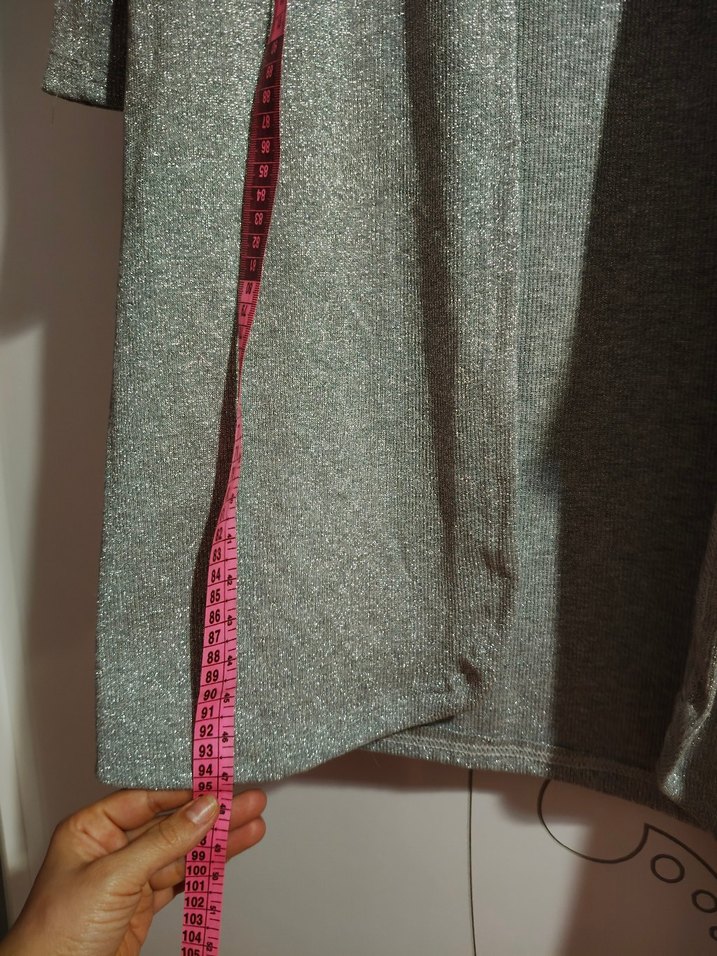 Gri Uzun Kadın Hırka - Görsel 4