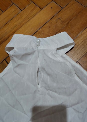 Beyaz keten elbise - Görsel 2