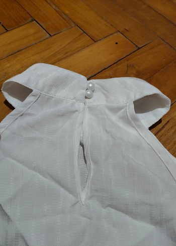 Beyaz keten elbise - Görsel 3