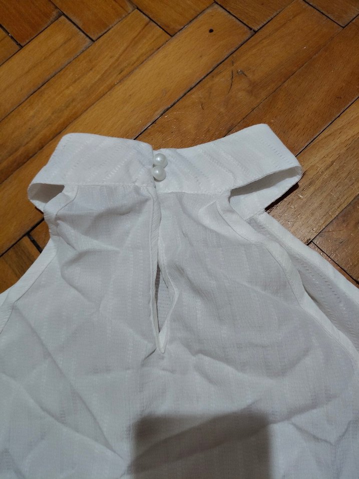 Beyaz keten elbise - Görsel 2