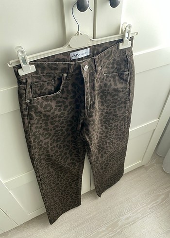 Leopar Desenli Wıde Leg Pantolon