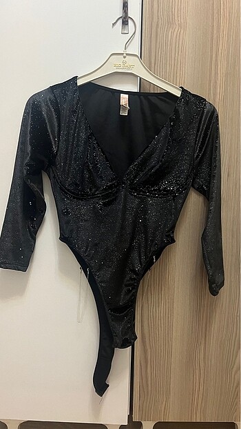 Penti Siyah Simli Bodysuit