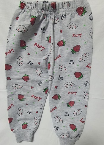 Kız Çocuk Renkli Baskılı Dantel Detaylı Pantolon - Görsel 3