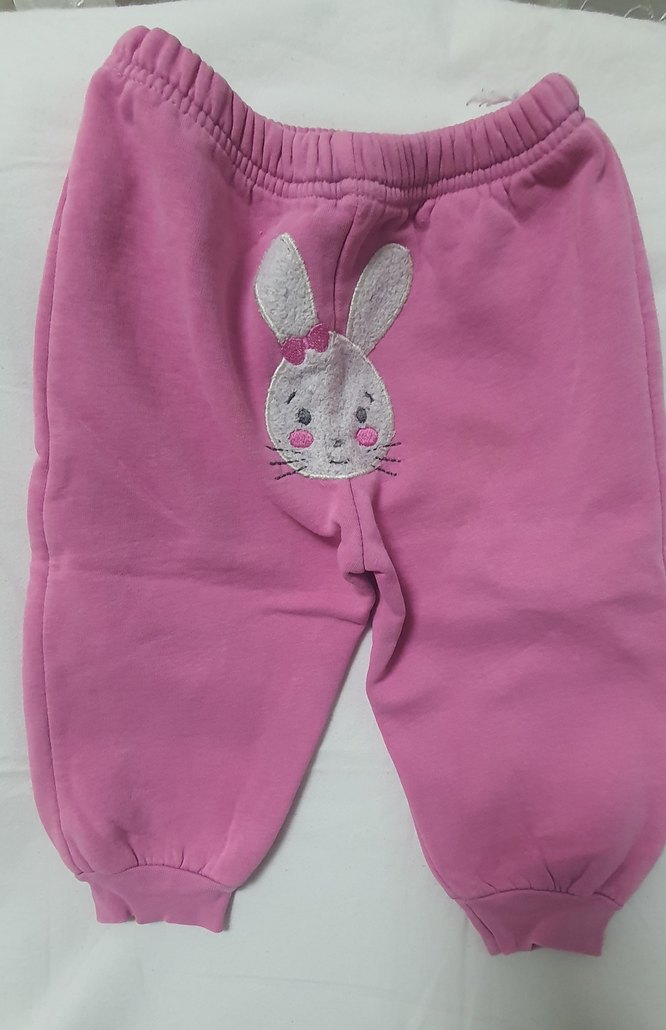 Kız Çocuk Renkli Baskılı Dantel Detaylı Pantolon - Görsel 4