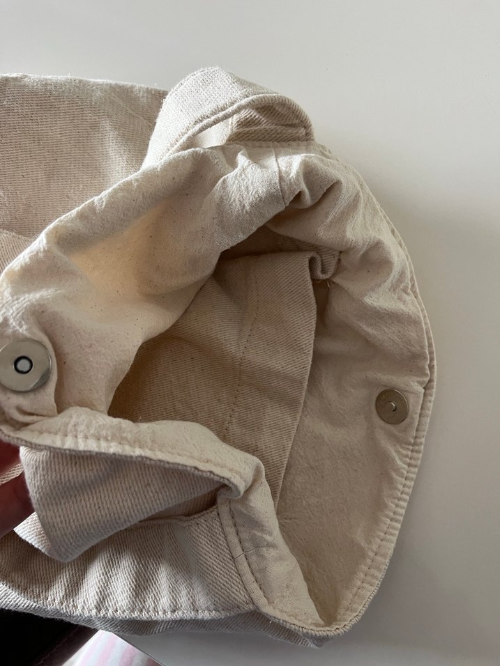 Kadın Keten Beyaz Günlük Çanta - Görsel 2