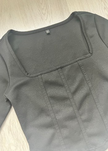 Siyah Uzun Kollu Gotik Bluz - Görsel 2