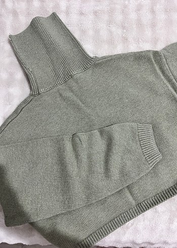 Kadın Boğazlı Örgü Kazak - Görsel 2