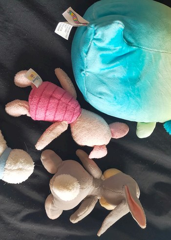 Diğer Pembe Tavşan ve Sarı Peluş Oyuncak