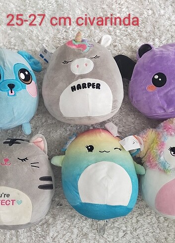  Beden Tyess & squishmallows cesitleri cocuk oyuncak yumusak yastik tre